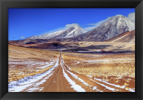 Framed Panoramic View Of the Chiliques Stratovolcano in Chile Print