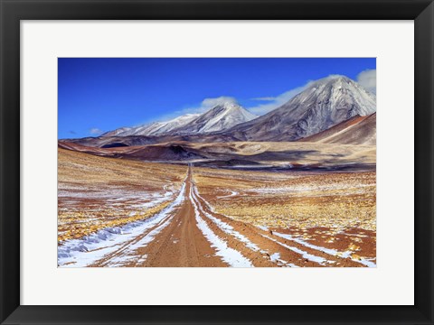 Framed Panoramic View Of the Chiliques Stratovolcano in Chile Print