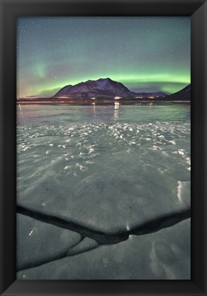 Framed Northern Lights, Carcross, Yukon, Canada Print