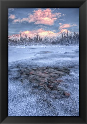 Framed Sunset, Annie Lake, Yukon, Canada Print