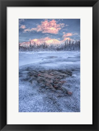 Framed Sunset, Annie Lake, Yukon, Canada Print