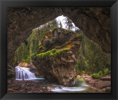 Framed View from Inside a Cave in Banff National Park, Alberta, Canada Print