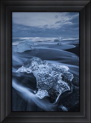 Framed Ocean View, Iceland Print