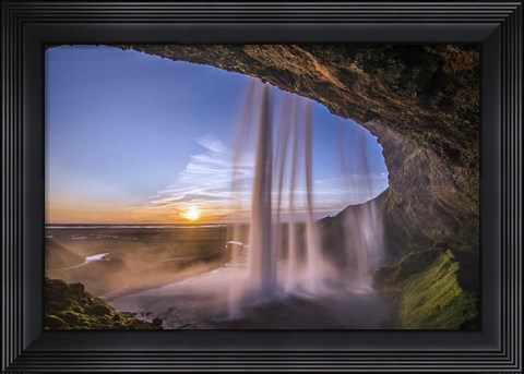 Framed Seljalandsfoss Waterfall, Iceland Print