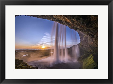 Framed Seljalandsfoss Waterfall, Iceland Print