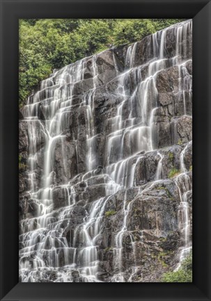 Framed Waterfall in Alaska Print