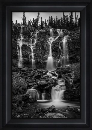 Framed Tangle Falls, Jasper National Park, Alberta, Canada Print
