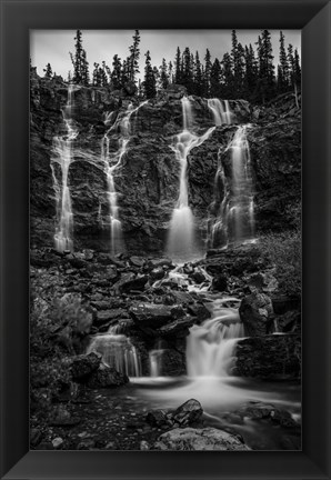 Framed Tangle Falls, Jasper National Park, Alberta, Canada Print