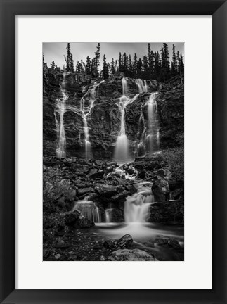 Framed Tangle Falls, Jasper National Park, Alberta, Canada Print