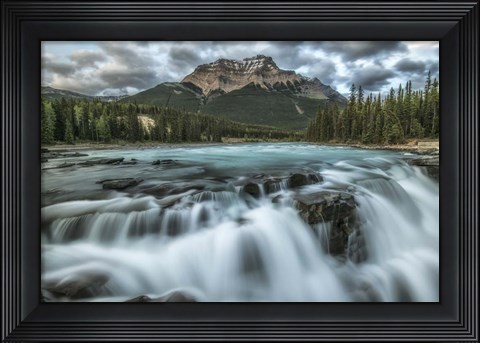 Framed Athabasca Falls,  Jasper National Park Print