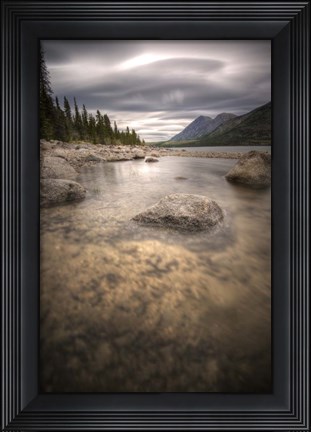 Framed Kusawa Lake, Yukon, Canada Print