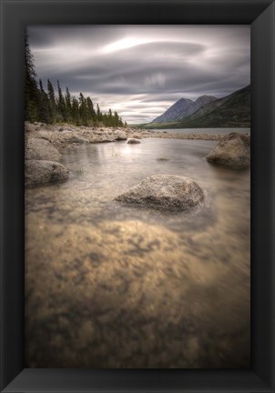 Framed Kusawa Lake, Yukon, Canada Print