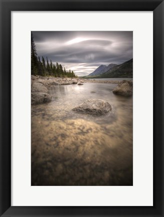 Framed Kusawa Lake, Yukon, Canada Print