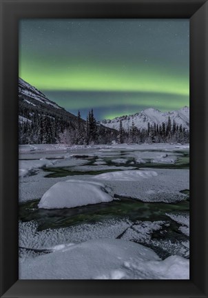 Framed Northern Lights, Annie Lake, Yukon, Canada Print