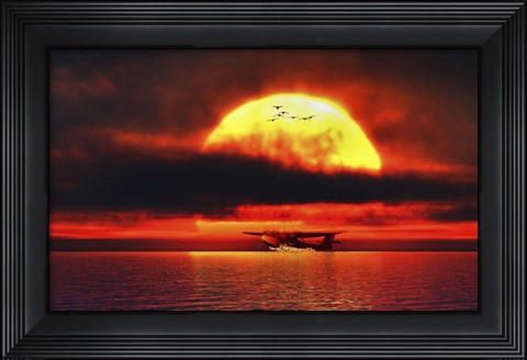 Framed Martin 156 Clipper Aircraft Print