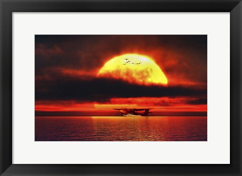 Framed Martin 156 Clipper Aircraft Print