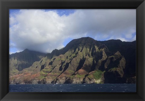 Framed Na Pali Coast, Kauai, Hawaii Print