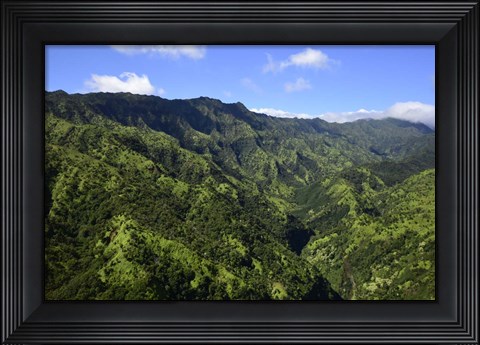 Framed Aerial View Of Koloa, Hawaii Print