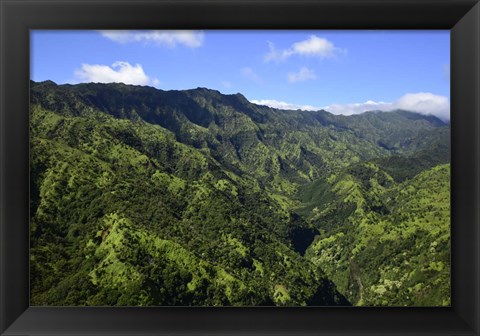 Framed Aerial View Of Koloa, Hawaii Print