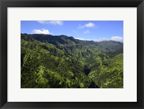 Framed Aerial View Of Koloa, Hawaii Print