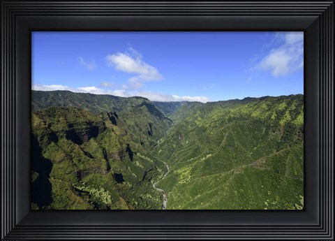 Framed Aerial View Of Koloa, Kauai, Hawaii Print
