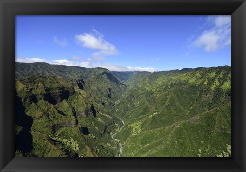 Framed Aerial View Of Koloa, Kauai, Hawaii Print