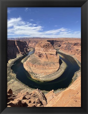 Framed Horseshoe Bend Seen from the Lookout Area, Page, Arizona Print