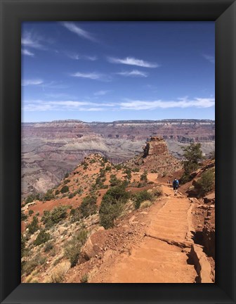 Framed South Kaibab Trail in Grand Canyon, Arizona Print