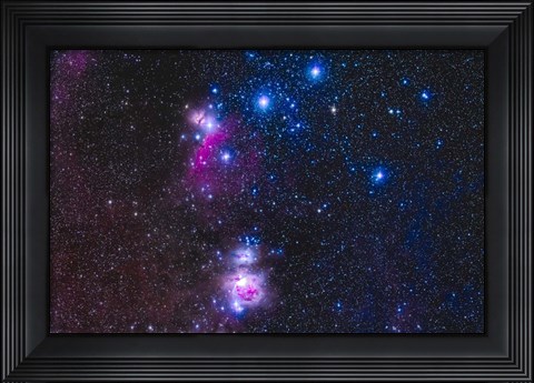 Framed Belt and Sword Region of Orion Print
