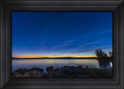 Framed Big Dipper and Arcturus in the Evening Twilight at Tibbitt Lake Print