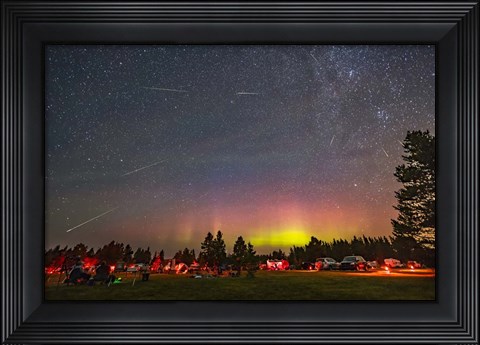 Framed Perseid Meteor Shower and An Aurora Print