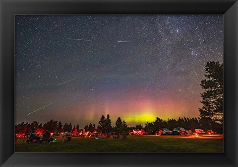 Framed Perseid Meteor Shower and An Aurora Print