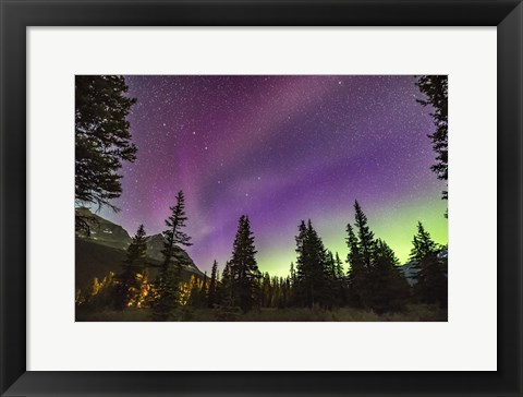 Framed Unusual STEVE Auroral Arc Across the Northern Sky at Bow LakeAlberta Print