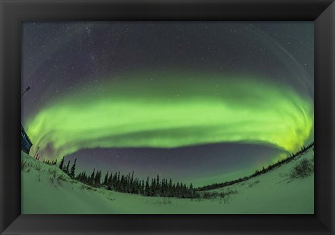 Framed Arc of the Auroral Oval Across the Northern Sky, in Churchill, Manitoba Print