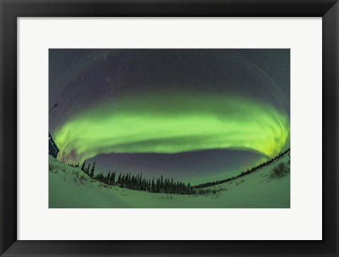 Framed Arc of the Auroral Oval Across the Northern Sky, in Churchill, Manitoba Print