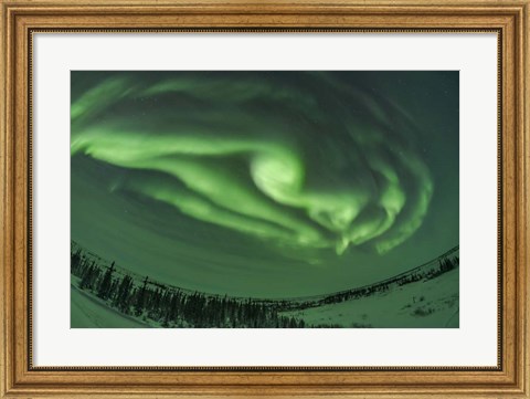 Framed Auroral Arcs, Loops and Swirls, Manitoba Print
