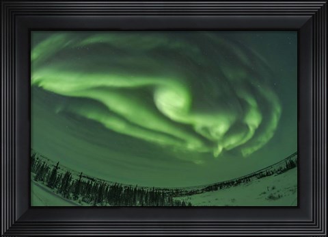 Framed Auroral Arcs, Loops and Swirls, Manitoba Print