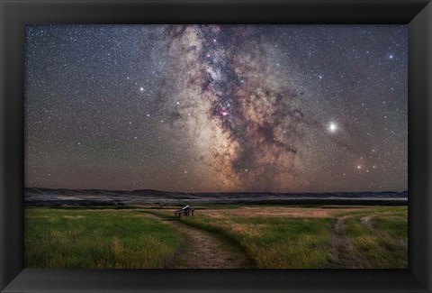 Framed Galactic Centre of the Milky Way at Grasslands National Park Print