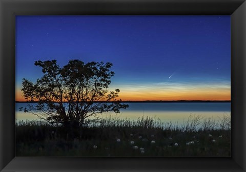 Framed Comet NEOWISE Over Deadhorse Lake Print