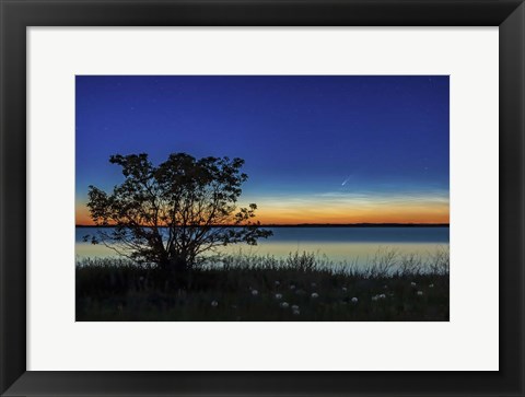 Framed Comet NEOWISE Over Deadhorse Lake Print