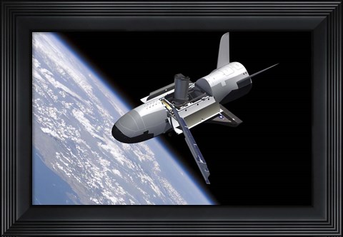 Framed Artist&#39;s Concept of the NASA X-37B Spacecraft Print