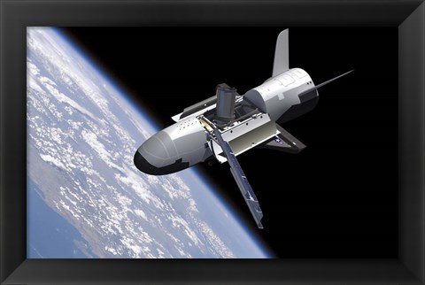 Framed Artist&#39;s Concept of the NASA X-37B Spacecraft Print