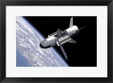 Framed Artist&#39;s Concept of the NASA X-37B Spacecraft Print