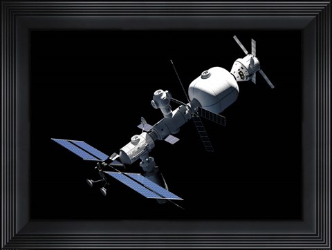 Framed Lunar Gateway Space Station Concept, Complete View Print