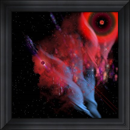 Framed Red Sun Nebula Print