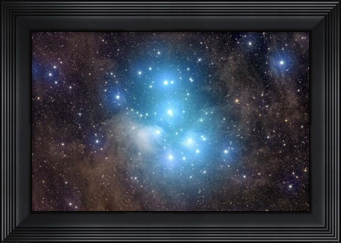 Framed Messier 45, the Pleiades Print