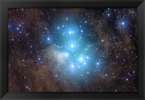 Framed Messier 45, the Pleiades Print