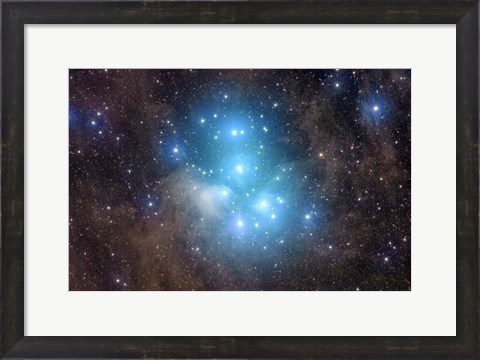Framed Messier 45, the Pleiades Print