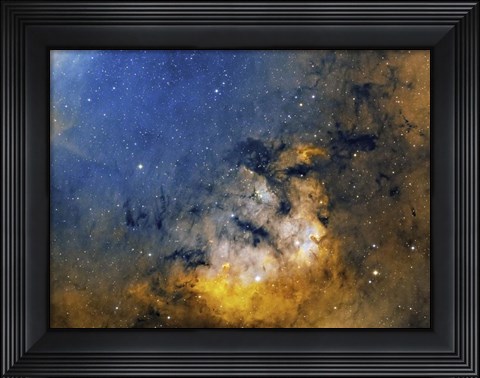 Framed Starforming Region Known As Cederblad 214 Print