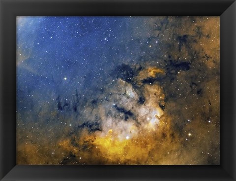 Framed Starforming Region Known As Cederblad 214 Print